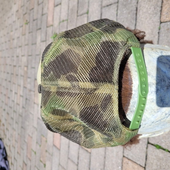 Green Camo Truckers Hat. Vintage. Excellent Condition. Woodland. Baseball Cap - Picture 5 of 8